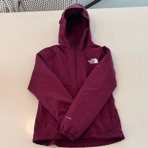 The North Face Maroon Hooded Fleece Jacket